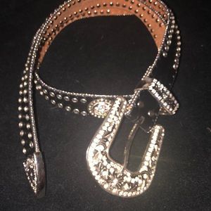 Black western belt with lots of bling!